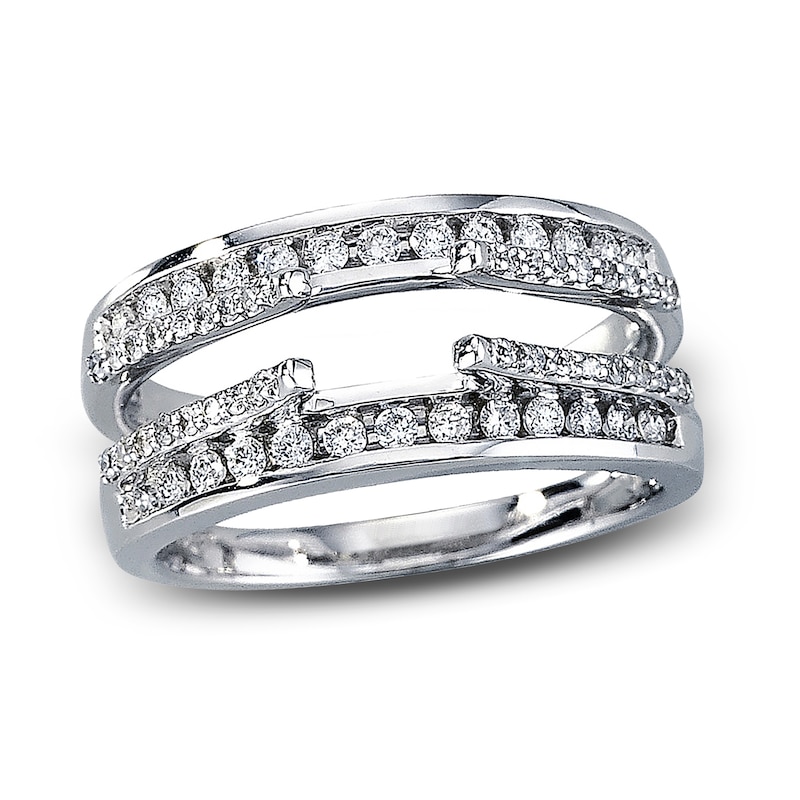 Diamond Enhancer Band 1/2 ct tw Round-cut White Gold Plated