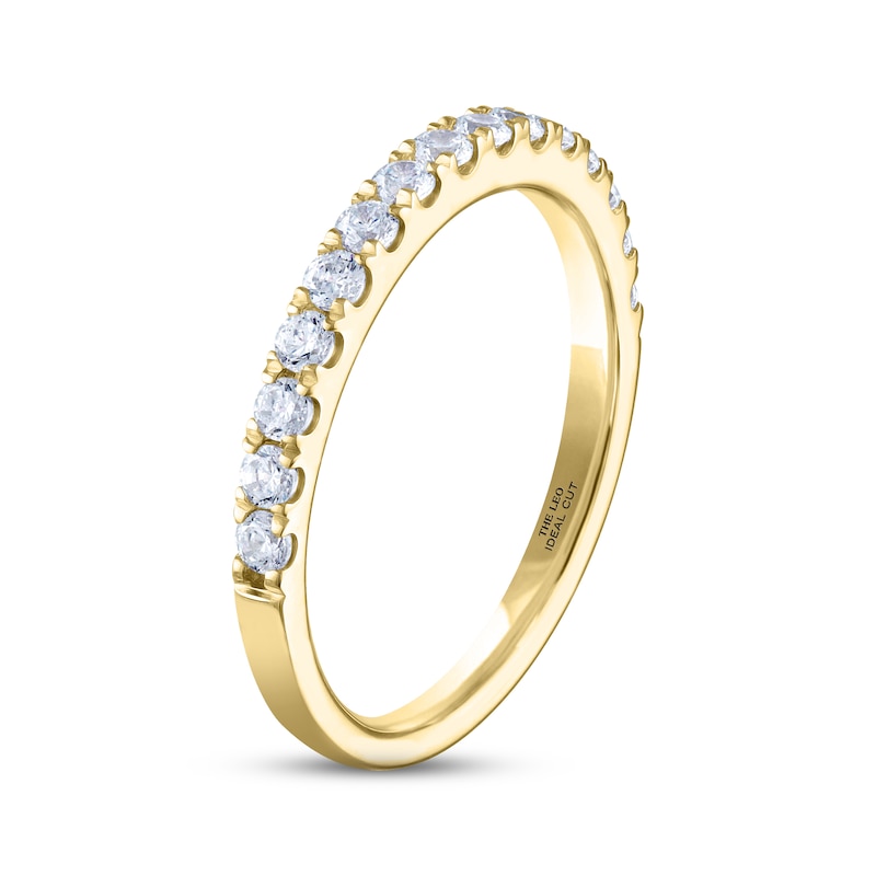 THE LEO Ideal Cut Diamond Anniversary Band 1/2 ct tw Yellow Gold Plated