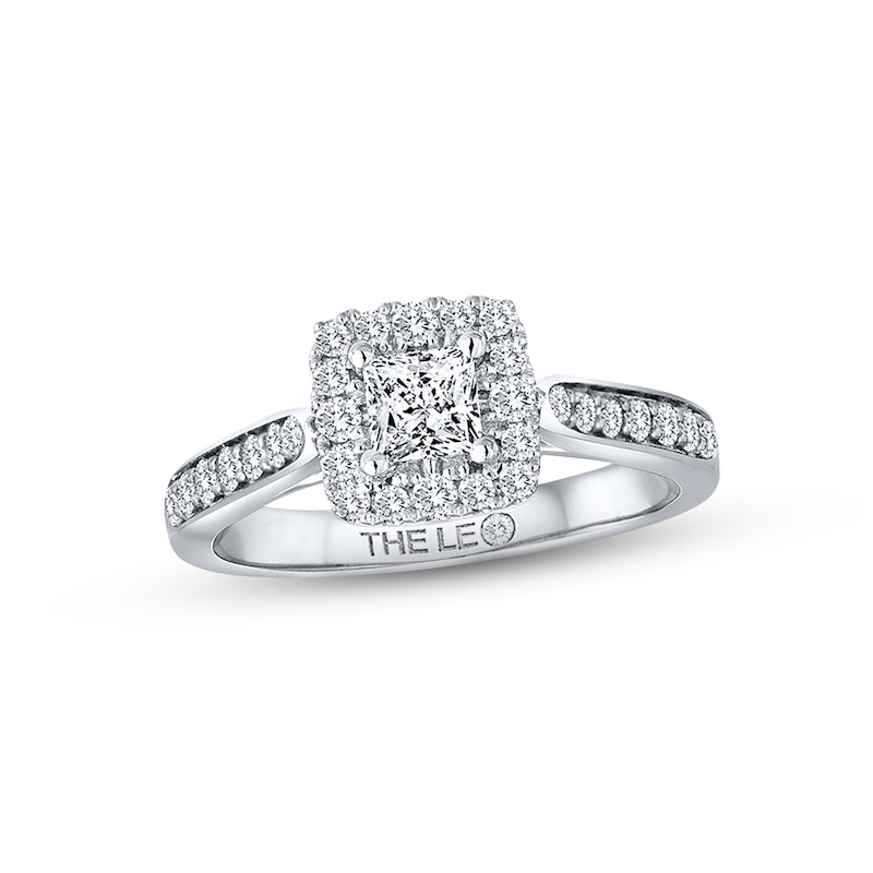THE LEO Engagement Ring 3/4 ct tw Diamonds White Gold Plated