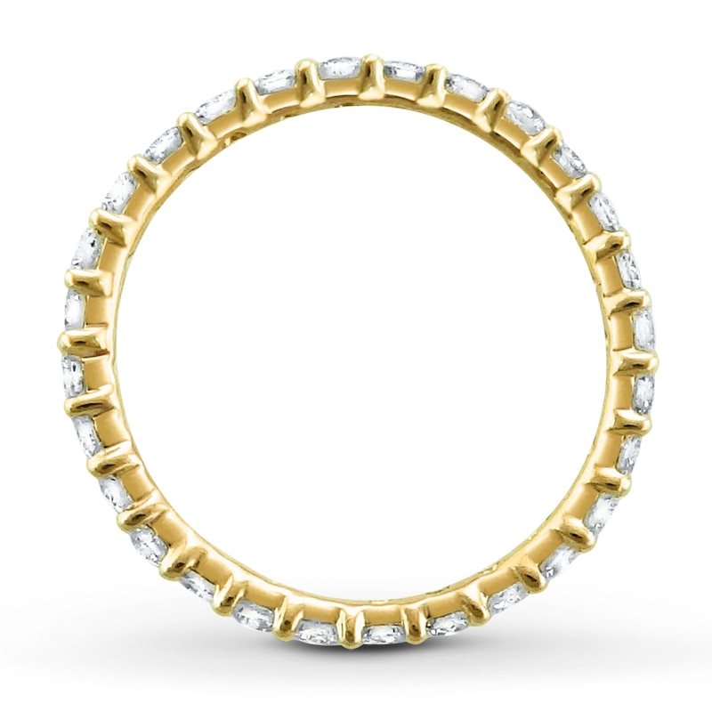 Diamond Eternity Ring 1 ct tw Round-cut Yellow Gold Plated
