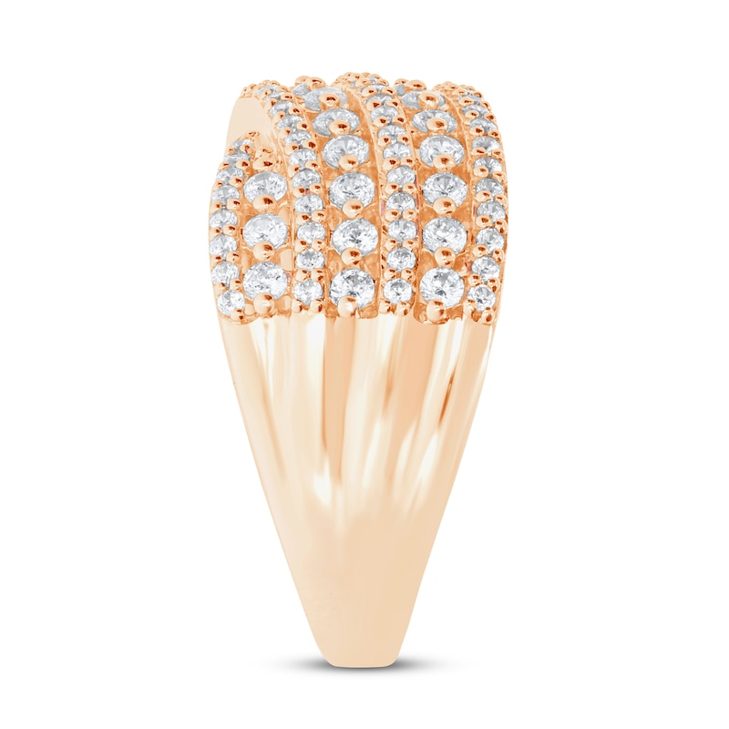 Diamond Fashion Ring 1 ct tw Rose Gold Plated