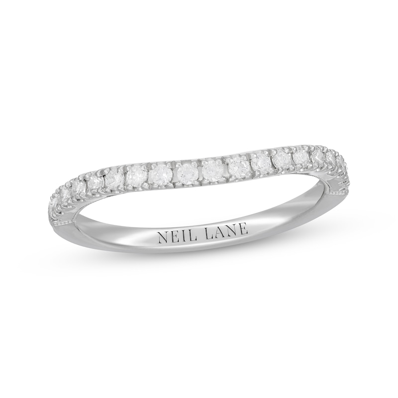 Neil Lane Diamond Wedding Band 1/4 ct tw Round-cut White Gold Plated