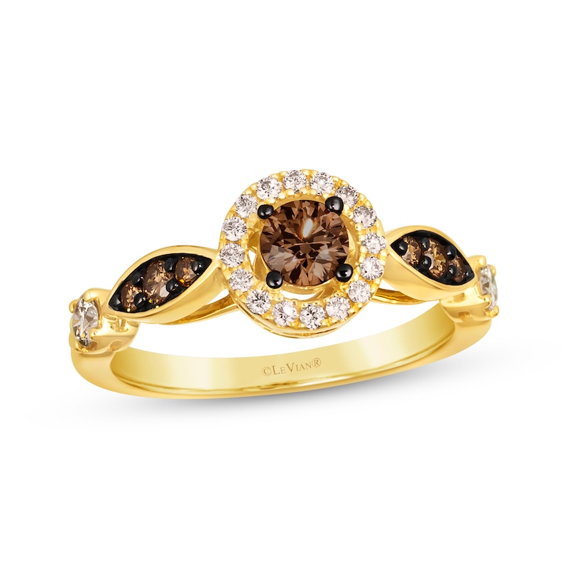 Le Vian Venetian Mosaic Diamond Ring 3/8 ct tw Honey Gold Plated