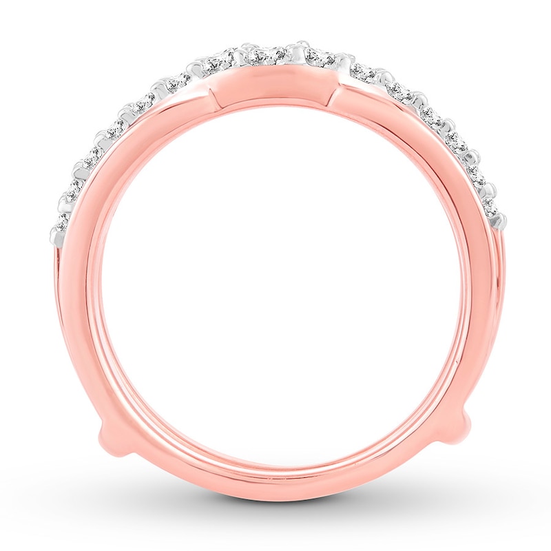 Diamond Enhancer Ring 3/4 ct tw Round-cut Rose Gold Plated