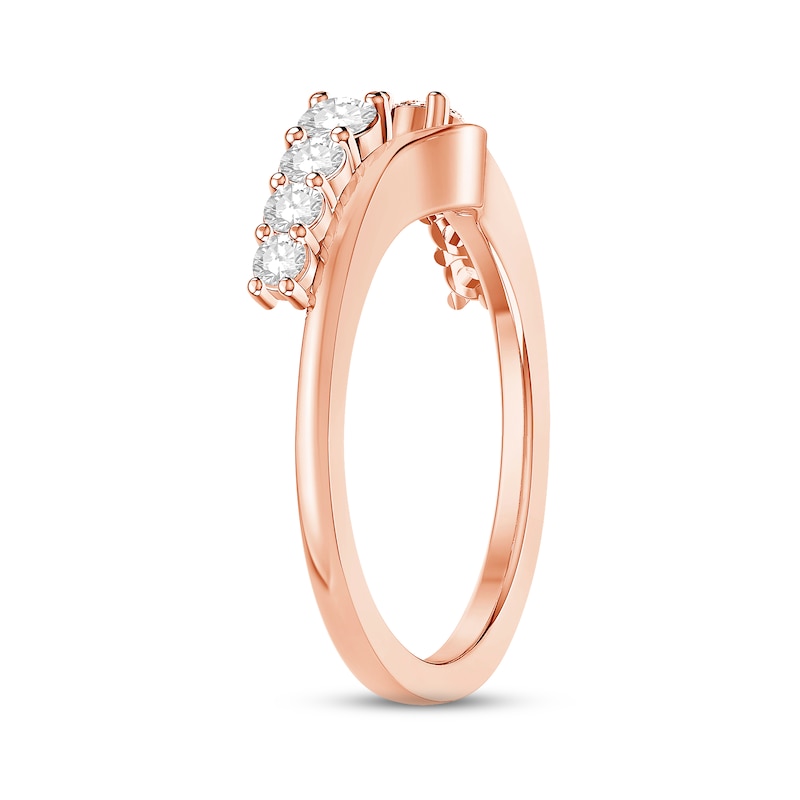Diamond Enhancer Ring 1/2 ct tw Round-cut Rose Gold Plated