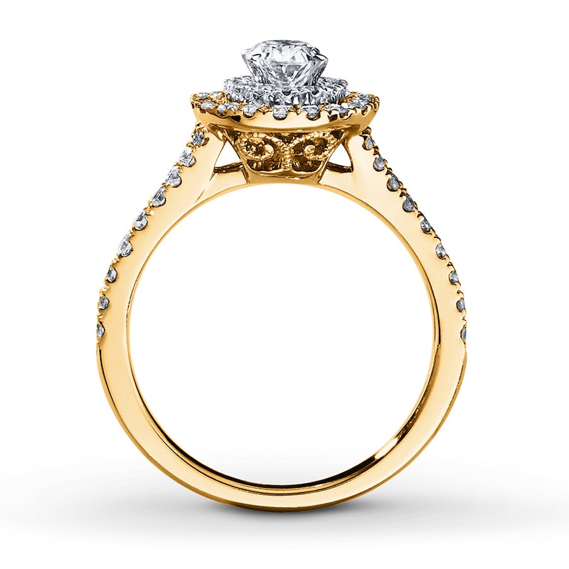 Neil Lane Engagement Ring 1 ct tw Diamonds Two-Tone Gold Plated