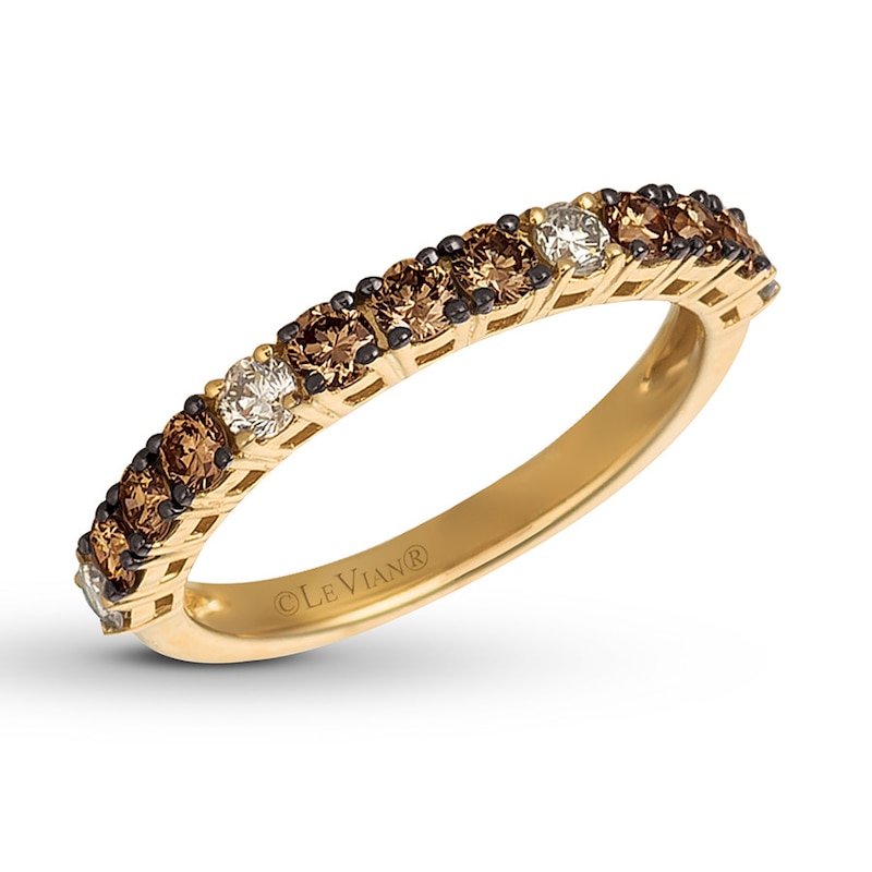 Le Vian Chocolate Diamond Ring 3/4 ct tw Honey Gold Plated