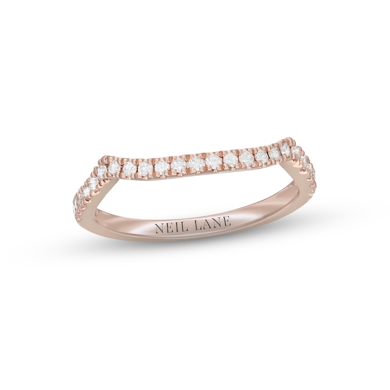 Neil Lane Diamond Wedding Band 1/4 ct tw Rose Gold Plated