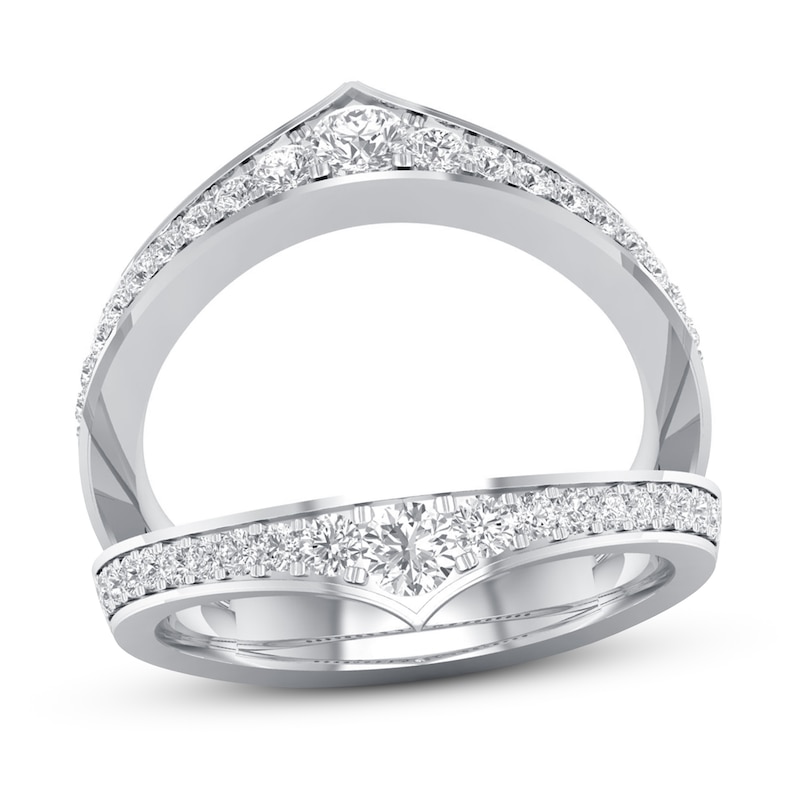 Diamond Enhancer Band 3/4 ct tw Round-cut White Gold Plated