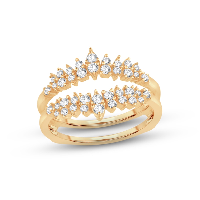 Diamond Enhancer Ring 1/2 ct tw Round-cut Yellow Gold Plated