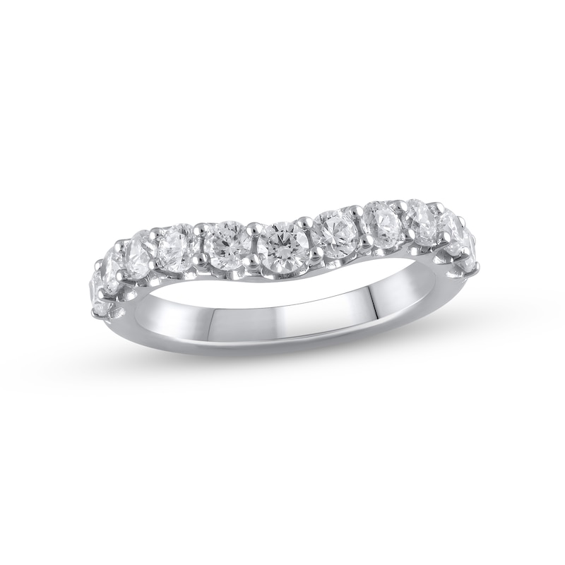 Lab-Created Diamonds by Anniversary Band 1 ct tw White Gold Plated