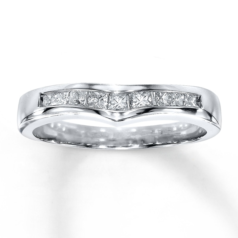 Ring 3/8 ct tw Diamonds White Gold Plated