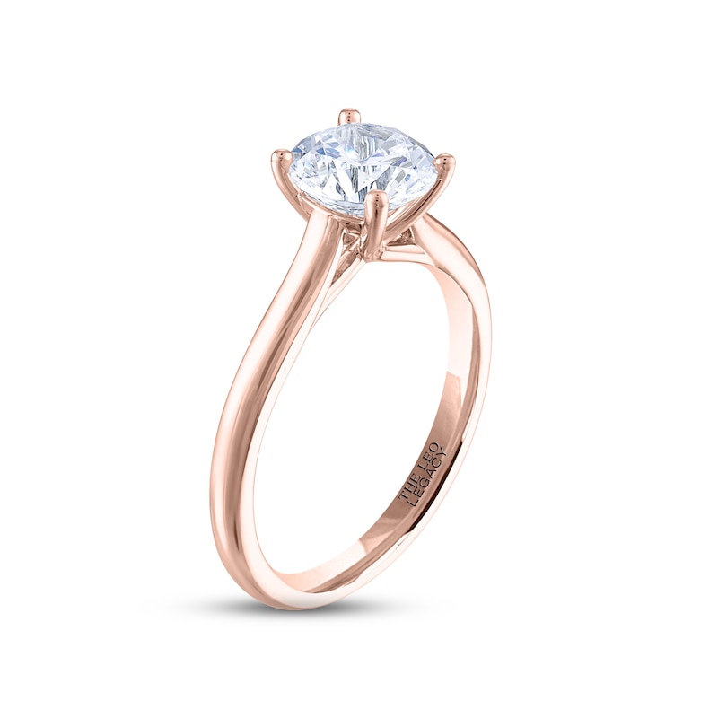 THE LEO Legacy Lab-Created Diamond Solitaire Ring 1-1/2 ct tw Rose Gold Plated