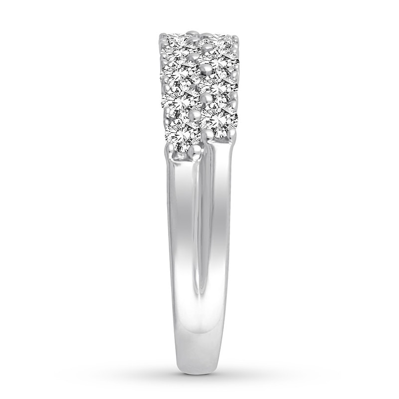 Diamond Anniversary Band 1 ct tw Round-cut White Gold Plated