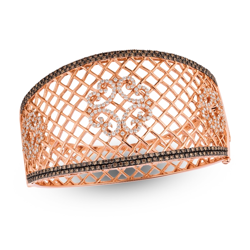 Le Vian Chocolatier Diamond Bangle 3 ct tw Strawberry Gold Plated