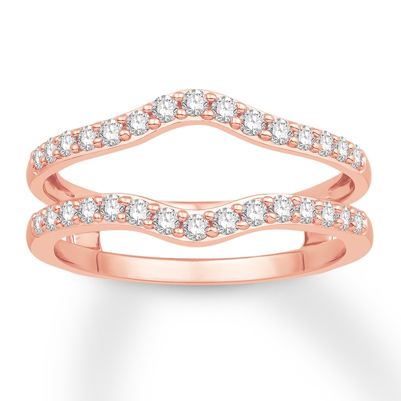 Diamond Enhancer Ring 1/2 ct tw Round-cut Rose Gold Plated