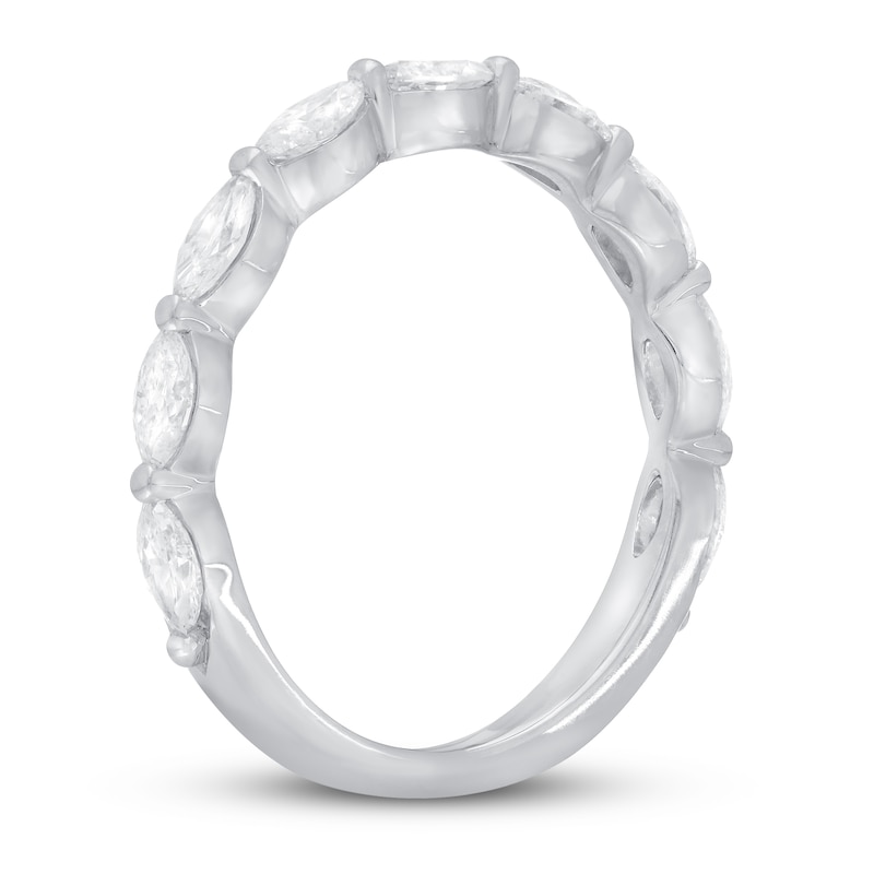 Neil Lane Premiere Diamond Anniversary Ring 1 ct tw Marquise-cut White Gold Plated