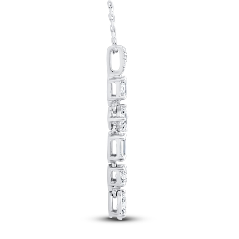 Everything You Are Diamond Necklace 3/4 ct tw White Gold Plated 18"