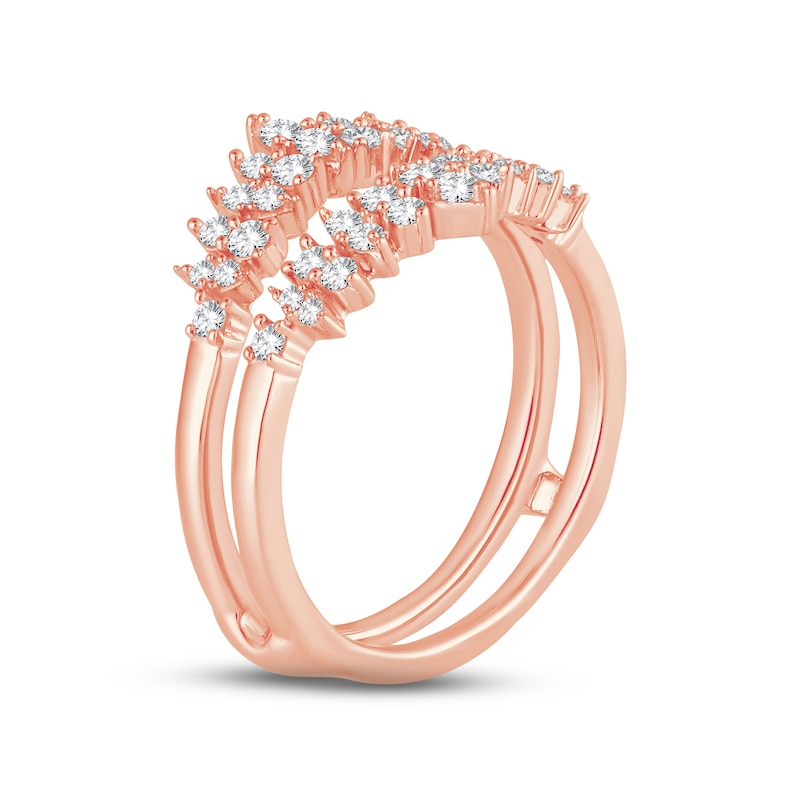 Diamond Enhancer Ring 1/2 ct tw Round-cut Rose Gold Plated