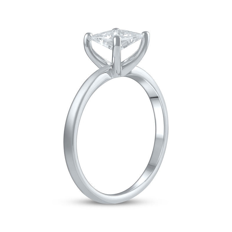 Lab-Created Diamonds by Princess-Cut Solitaire Engagement Ring 1-1/4 ct tw White Gold Plated