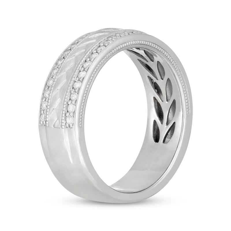 Neil Lane Men's Diamond Wedding Band 1/2 ct tw Round-Cut White Gold Plated