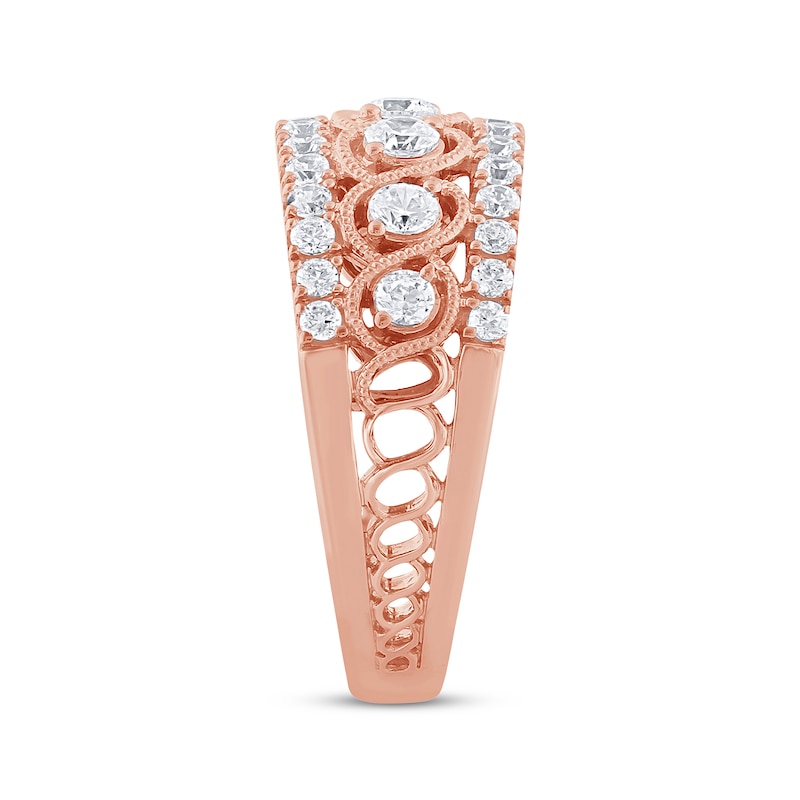Diamond Anniversary Band 1 ct tw Round-Cut Rose Gold Plated