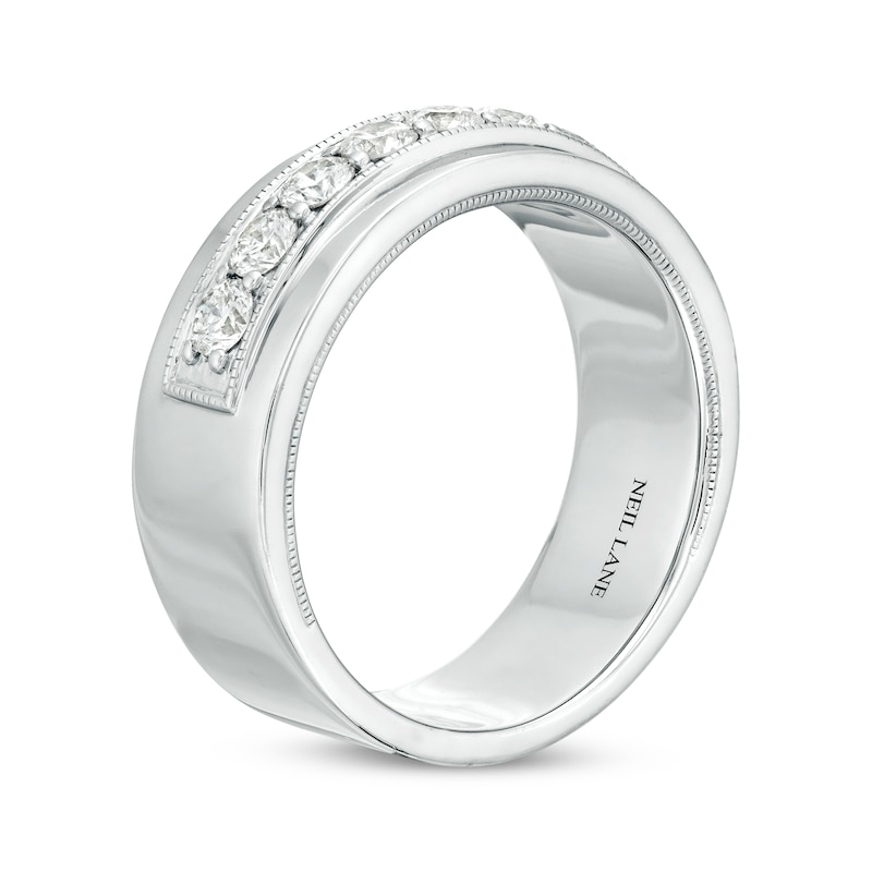Neil Lane Men's Diamond Wedding Band 1 ct tw Round-cut White Gold Plated