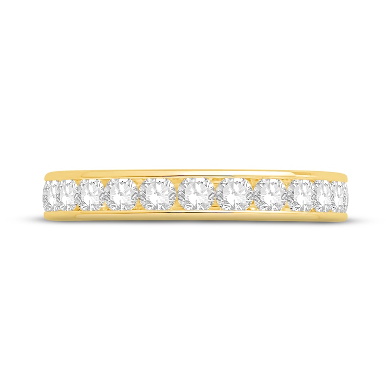 Diamond Eternity Ring 1-1/2 ct tw Round-cut Yellow Gold Plated