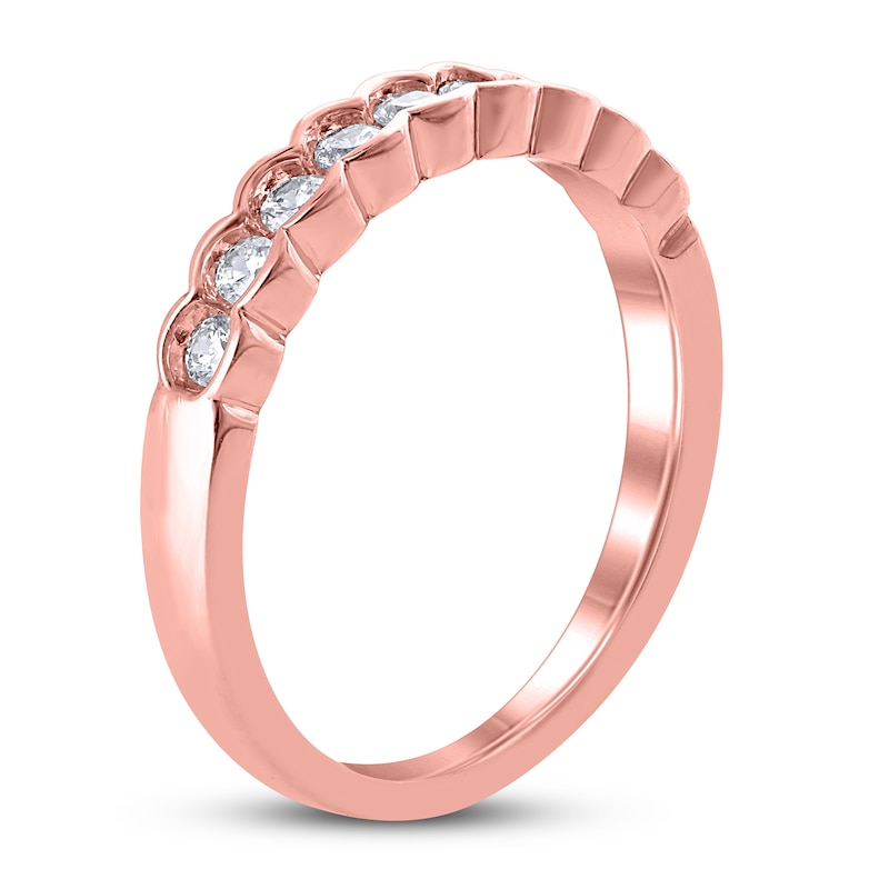 Diamond Anniversary Ring 1/3 ct tw in Rose Gold Plated
