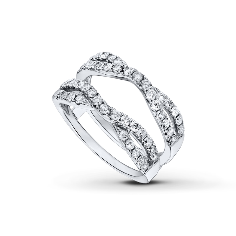 Diamond Enhancer Ring 1 carat tw Round-cut White Gold Plated