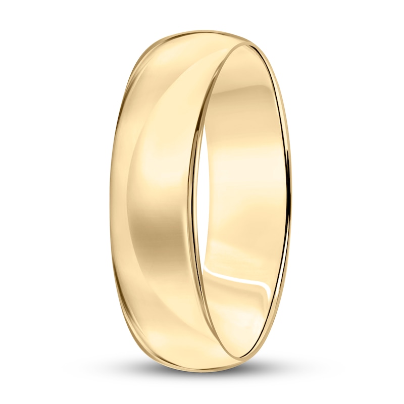Wedding Band Yellow Gold Plated 6mm
