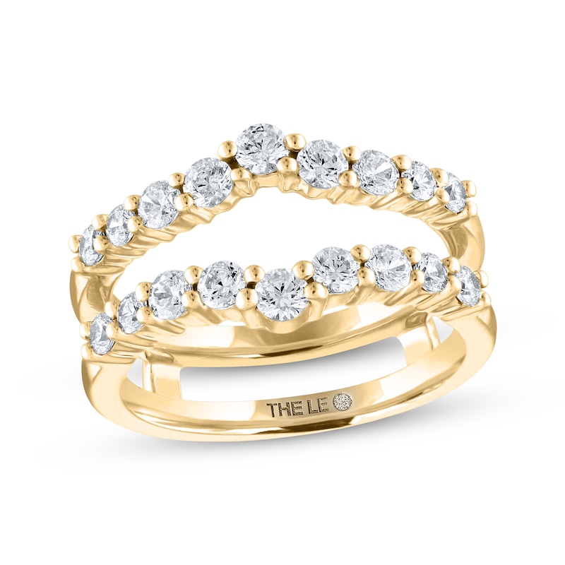 THE LEO Diamond Enhancer Ring 1 ct tw Round-cut Yellow Gold Plated