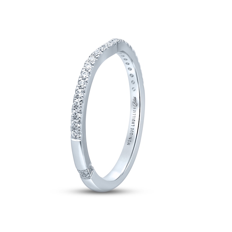 Monique Lhuillier Bliss Diamond Wedding Band 1/5 ct tw Round-cut White Gold Plated