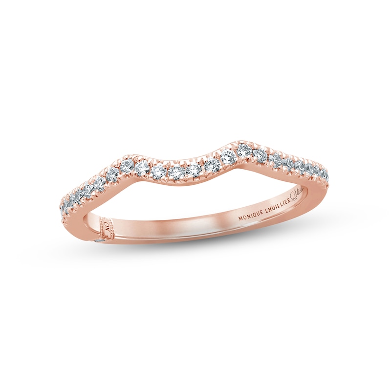 Monique Lhuillier Bliss Diamond Wedding Band 1/5 ct tw Round-cut Rose Gold Plated