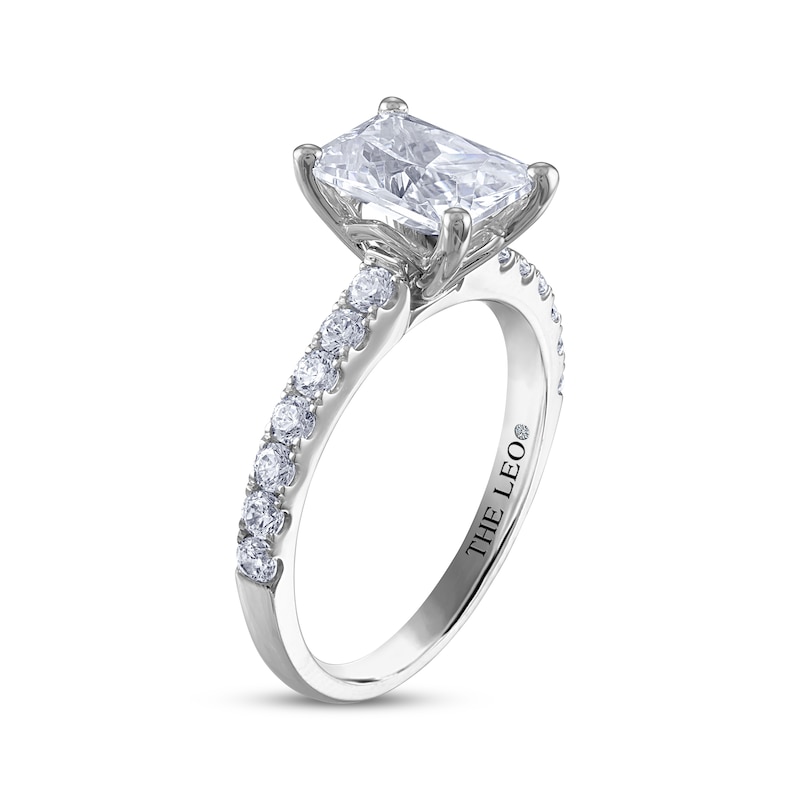 THE LEO Diamond Emerald-Cut Engagement Ring 2-3/8 ct tw White Gold Plated