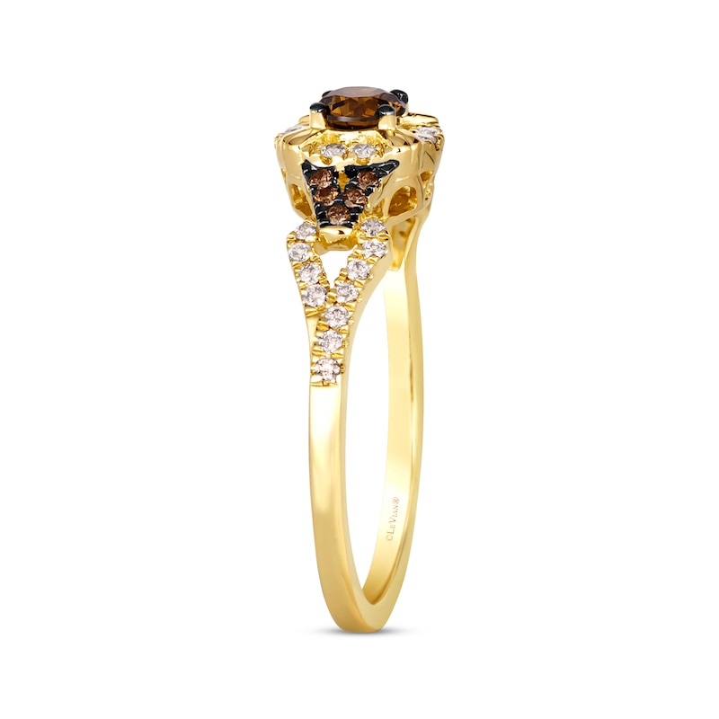 Le Vian Diamond Ring 3/8 ct tw Honey Gold Plated