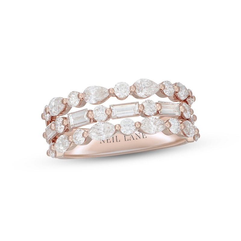 Neil Lane Premiere Diamond Anniversary Ring 2 ct tw Rose Gold Plated