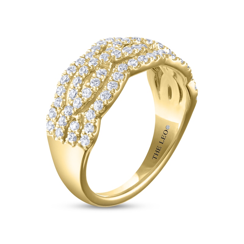 THE LEO Diamond Anniversary Band 3/4 ct tw Round-cut Yellow Gold Plated