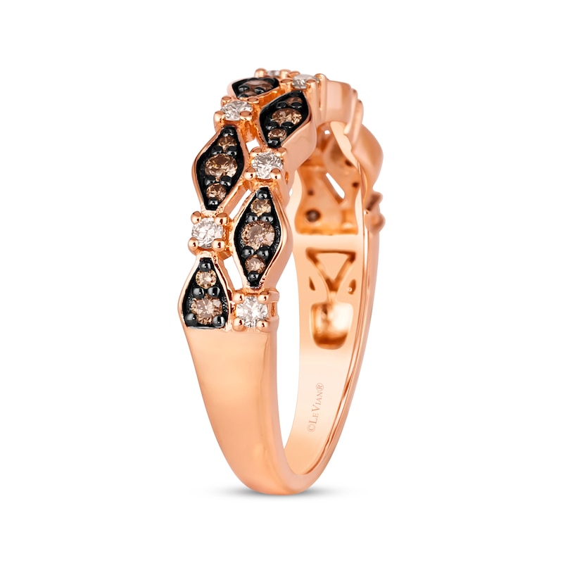Le Vian Venetian Mosaic Diamond Ring 3/8 ct tw Strawberry Gold Plated