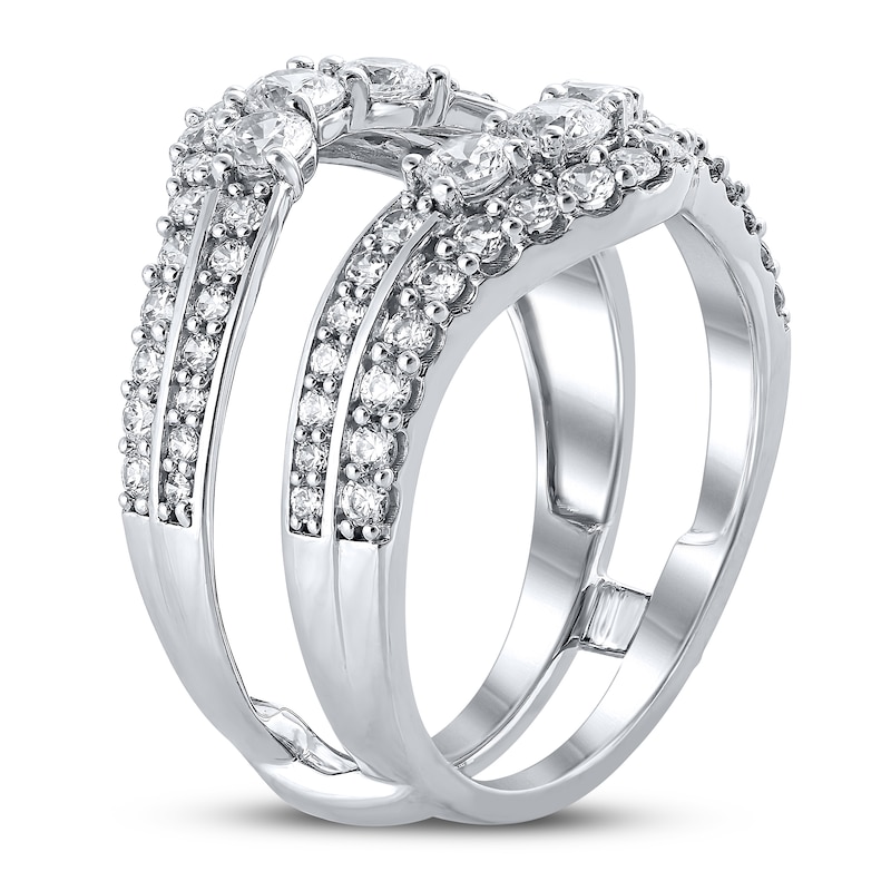 Diamond Enhancer Band 1-1/2 ct tw Round-cut White Gold Plated