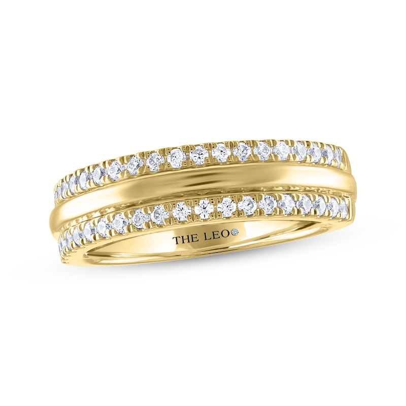 THE LEO Diamond Anniversary Band 3/8 ct tw Yellow Gold Plated