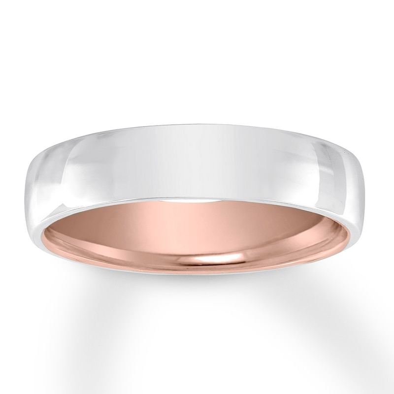 Wedding Band Two-Tone Gold Plated 5mm