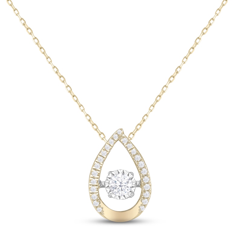 Unstoppable Love Diamond Necklace 1/2 ct tw Yellow Gold Plated 18"
