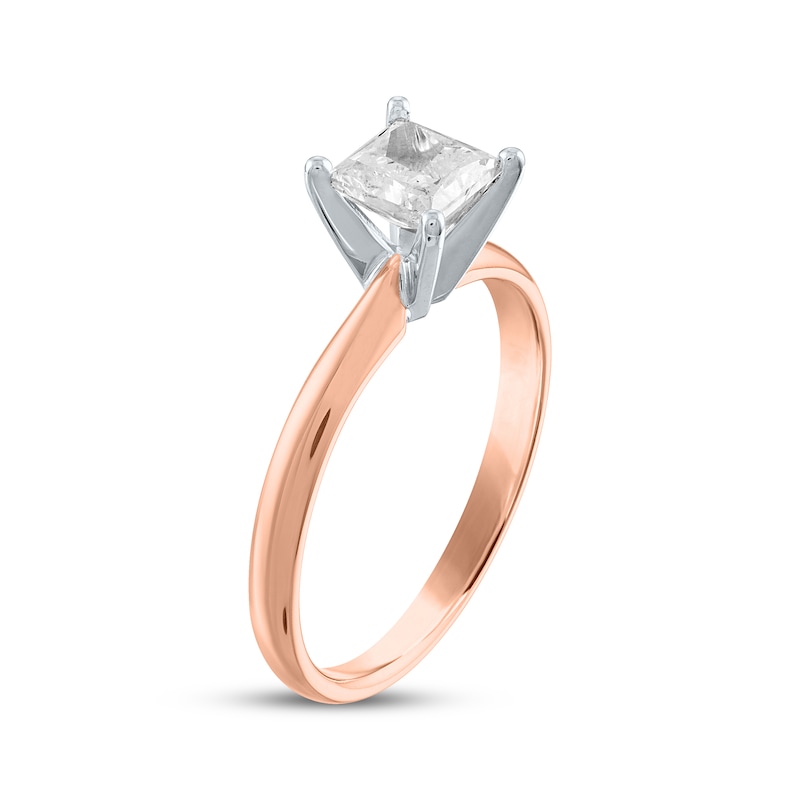 Diamond Solitaire Engagement Ring 1-1/2 ct tw Princess-Cut Rose Gold Plated
