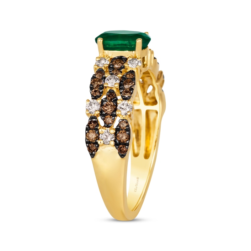 Le Vian Venetian Mosaic Emerald Ring 5/8 ct tw Diamonds Honey Gold Plated