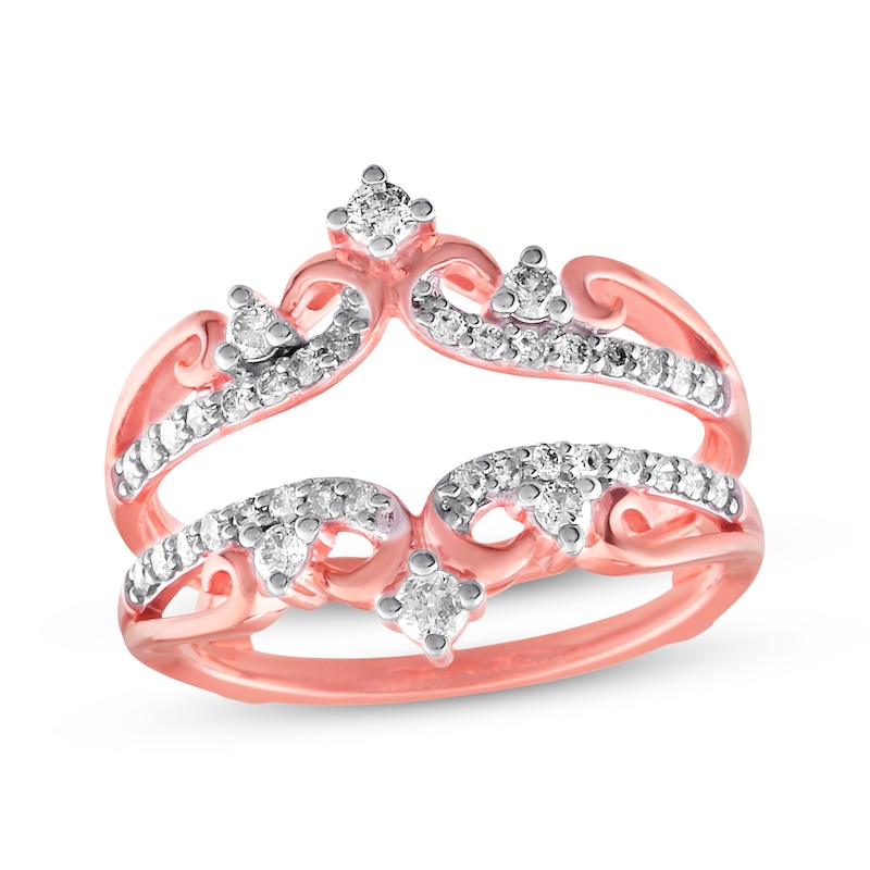 Diamond Enhancer Ring 1/2 ct tw Round-cut Rose Gold Plated