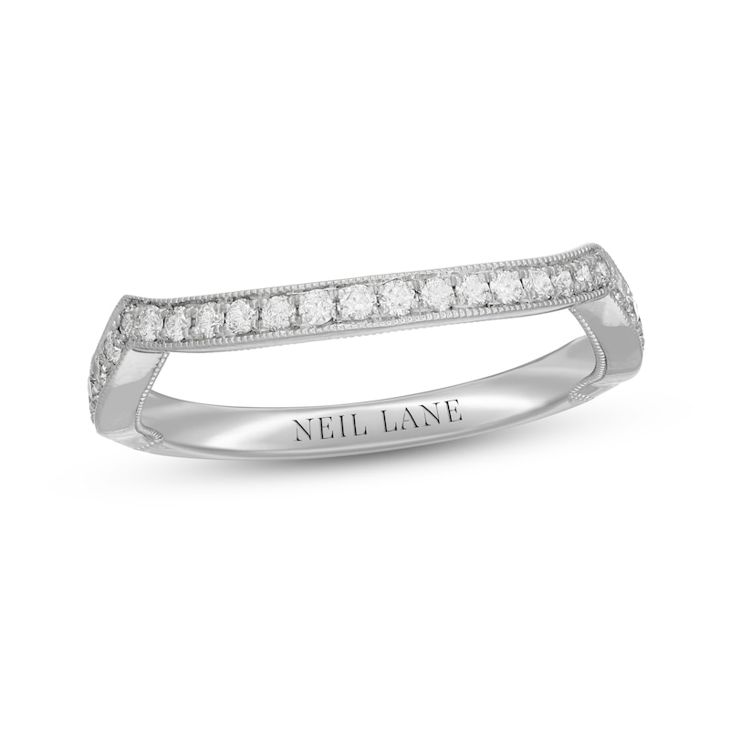 Neil Lane Diamond Wedding Band 1/3 ct tw Round-cut White Gold Plated