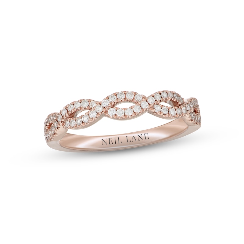 Neil Lane Diamond Anniversary Ring 1/4 ct tw Rose Gold Plated