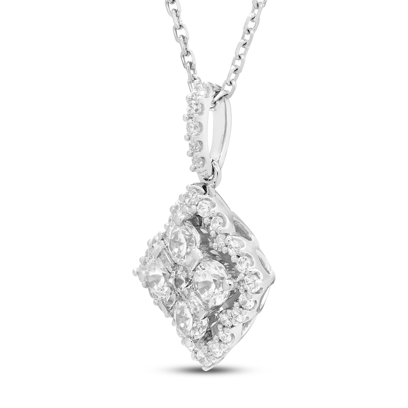 Neil Lane Diamond Necklace 5/8 ct tw White Gold Plated 19"
