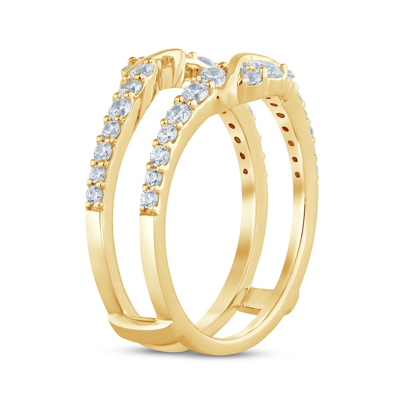 Diamond Enhancer Ring 3/4 ct tw Yellow Gold Plated